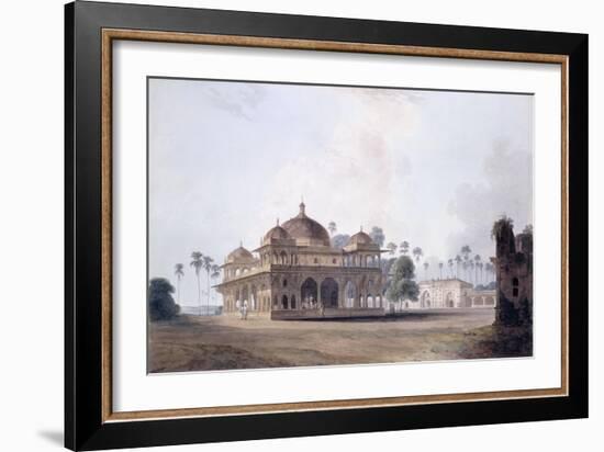 The Mausoleum of Makhdum Shah Daulat, Maner, Bihar, C.1788-1796 (Pencil, Pen and Grey Ink, W/C)-Thomas & William Daniell-Framed Giclee Print