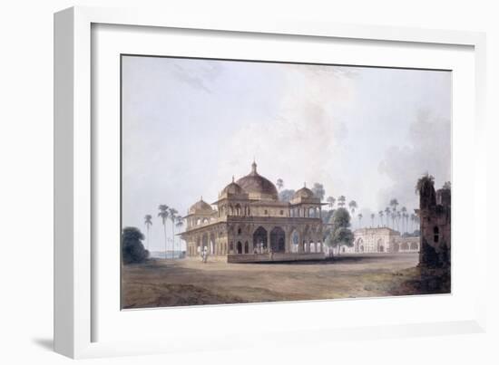 The Mausoleum of Makhdum Shah Daulat, Maner, Bihar, C.1788-1796 (Pencil, Pen and Grey Ink, W/C)-Thomas & William Daniell-Framed Giclee Print