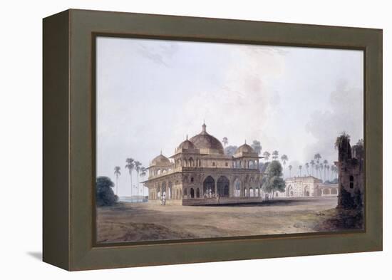 The Mausoleum of Makhdum Shah Daulat, Maner, Bihar, C.1788-1796 (Pencil, Pen and Grey Ink, W/C)-Thomas & William Daniell-Framed Premier Image Canvas