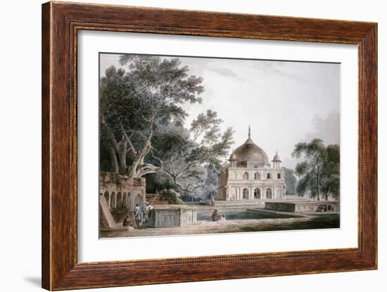 The Mausoleum of Prince Khusrau, Allahabad, Uttar Pradesh, (Pencil and W/C)-Thomas & William Daniell-Framed Giclee Print