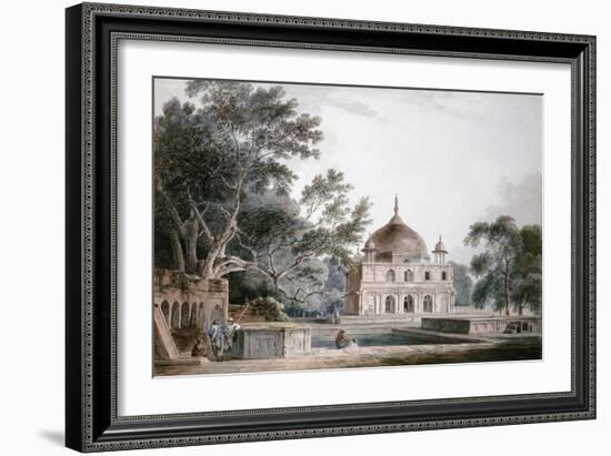 The Mausoleum of Prince Khusrau, Allahabad, Uttar Pradesh, (Pencil and W/C)-Thomas & William Daniell-Framed Giclee Print