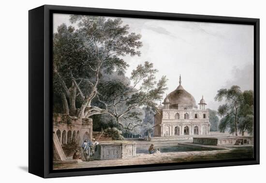 The Mausoleum of Prince Khusrau, Allahabad, Uttar Pradesh, (Pencil and W/C)-Thomas & William Daniell-Framed Premier Image Canvas