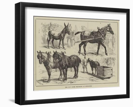The May Horse Procession at Newcastle-null-Framed Giclee Print