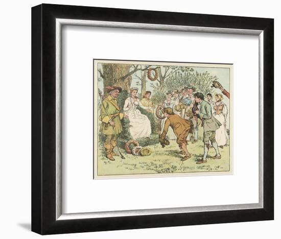 The May Queen is Honoured by Villagers with Garlands-Randolph Caldecott-Framed Art Print