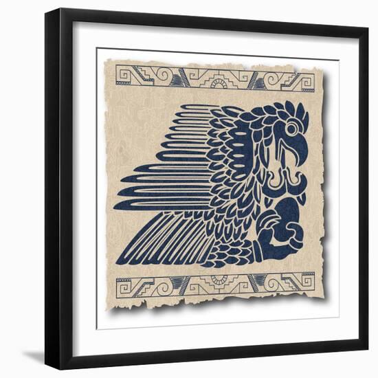 The Mayan And Inca Tribal On Old Paper-sdmix-Framed Art Print