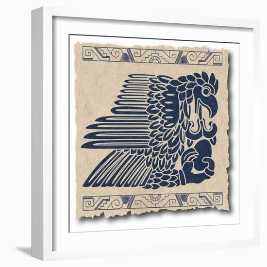 The Mayan And Inca Tribal On Old Paper-sdmix-Framed Art Print