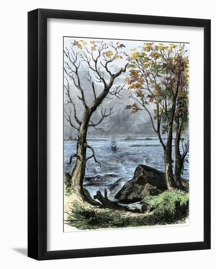 The Mayflower Anchored in Plymouth Bay-null-Framed Giclee Print