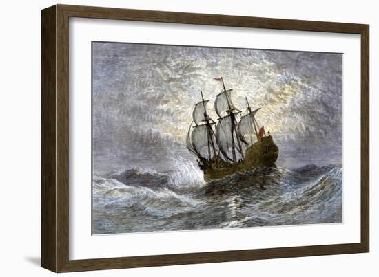 The Mayflower Bringing the First Colonists to Massachusetts-null-Framed Giclee Print