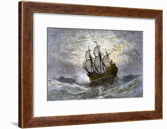 The Mayflower Bringing the First Colonists to Massachusetts-null-Framed Giclee Print