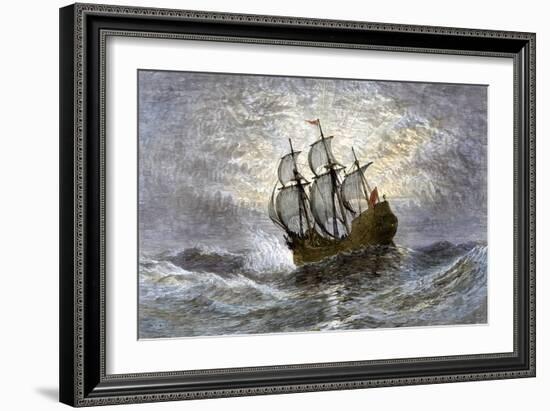 The Mayflower Bringing the First Colonists to Massachusetts-null-Framed Giclee Print