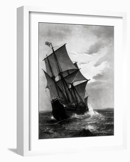 The Mayflower, Engraved and Pub. by John A. Lowell, Boston, 1905-Marshall Johnson-Framed Giclee Print