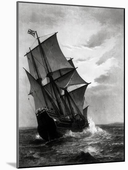 The Mayflower, Engraved and Pub. by John A. Lowell, Boston, 1905-Marshall Johnson-Mounted Giclee Print