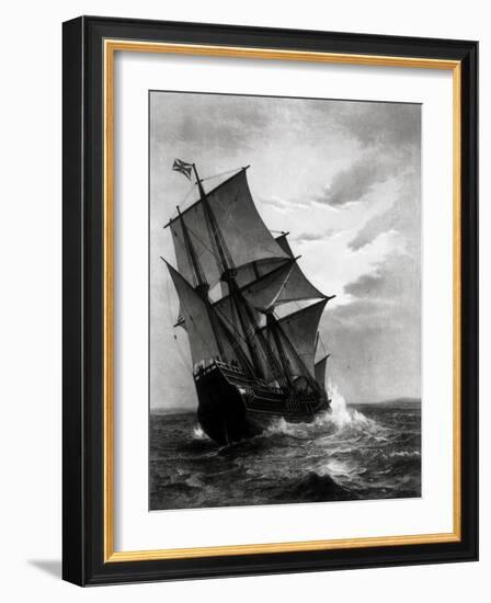 The Mayflower, Engraved and Pub. by John A. Lowell, Boston, 1905-Marshall Johnson-Framed Giclee Print