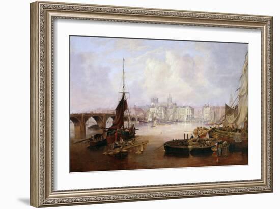 The Mayor's Barge on the Tyne, 1828-John Wilson Carmichael-Framed Giclee Print