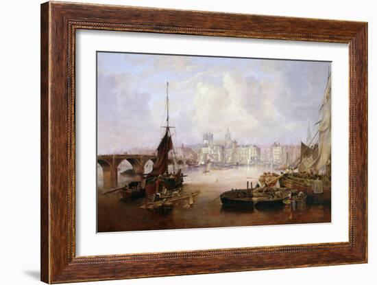 The Mayor's Barge on the Tyne, 1828-John Wilson Carmichael-Framed Giclee Print
