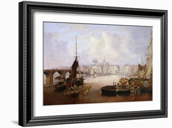 The Mayor's Barge on the Tyne, 1828-John Wilson Carmichael-Framed Giclee Print