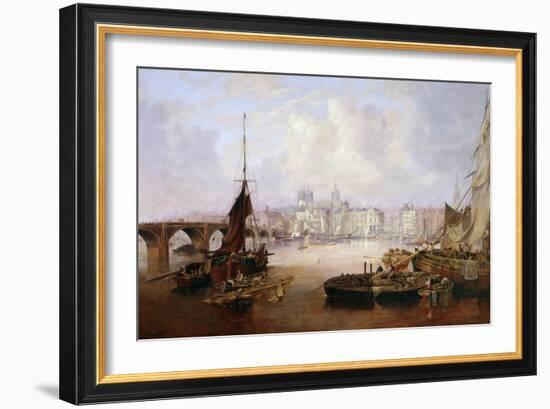 The Mayor's Barge on the Tyne, 1828-John Wilson Carmichael-Framed Giclee Print