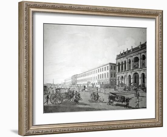 The Mayor's Court and Writers' Building, Calcutta, 1786-Thomas & William Daniell-Framed Giclee Print