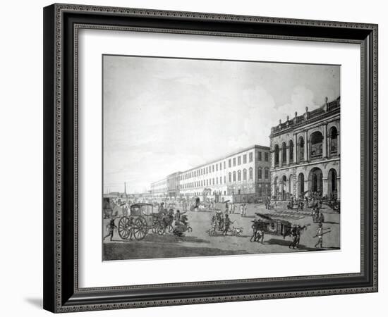 The Mayor's Court and Writers' Building, Calcutta, 1786-Thomas & William Daniell-Framed Giclee Print