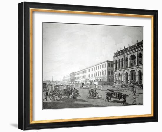 The Mayor's Court and Writers' Building, Calcutta, 1786-Thomas & William Daniell-Framed Giclee Print
