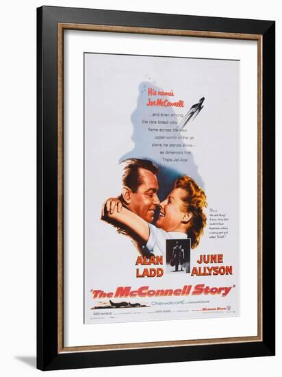 The Mcconnell Story, from Left: Alan Ladd, June Allyson, 1955-null-Framed Premium Giclee Print