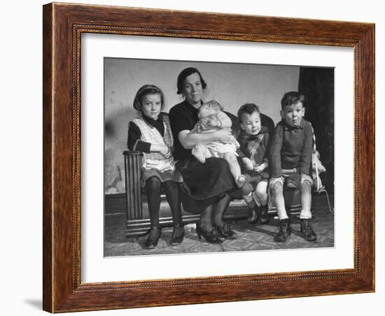 The Mcdougall Family Posing for a Portrait in their Home-William Vandivert-Framed Photographic Print