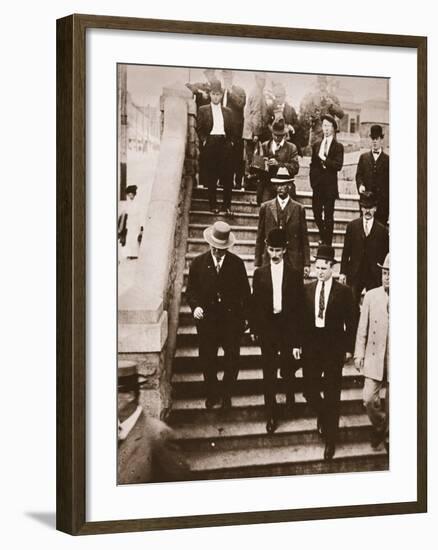 The Mcnamaras on their Way Back to Jail Having Changed their Pleas to Guilty, 1911-null-Framed Photographic Print