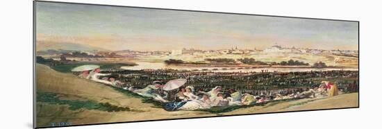 The Meadow at San Isidro, 1788 (Oil on Canvas)-Francisco Jose de Goya y Lucientes-Mounted Giclee Print