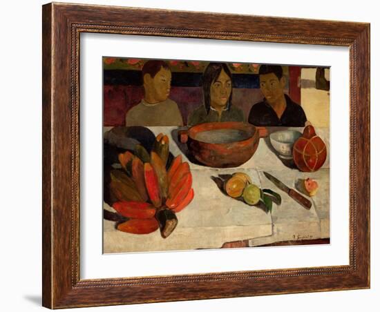 The Meal, Bananas, 1891-Paul Gauguin-Framed Giclee Print