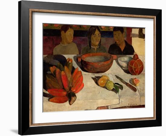 The Meal, Bananas, 1891-Paul Gauguin-Framed Giclee Print