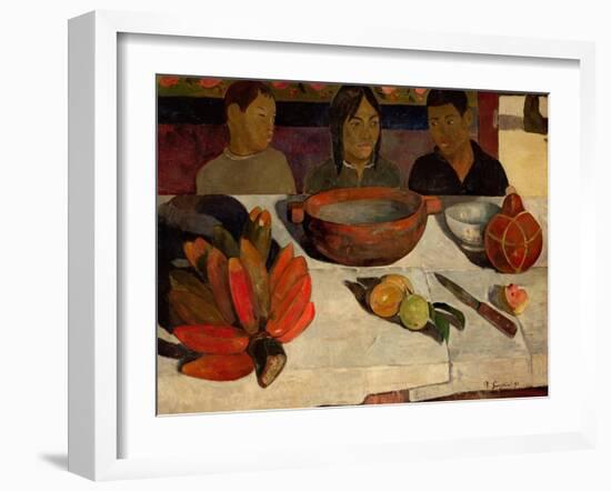 The Meal, Bananas, 1891-Paul Gauguin-Framed Giclee Print