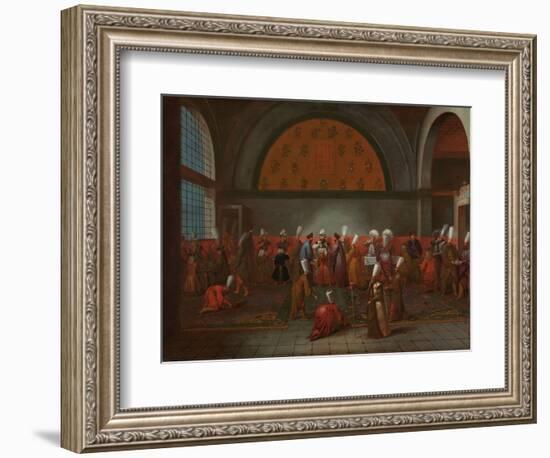 The Meal in Honour of Ambassador Cornelis Calkoen, c.1727-30-Jean Baptiste Vanmour-Framed Premium Giclee Print