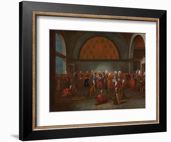 The Meal in Honour of Ambassador Cornelis Calkoen, c.1727-30-Jean Baptiste Vanmour-Framed Premium Giclee Print