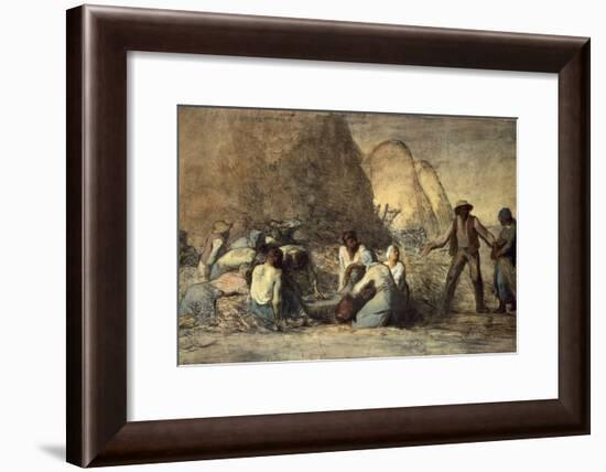 The Meal of the Harvesters-Jean-François Millet-Framed Giclee Print