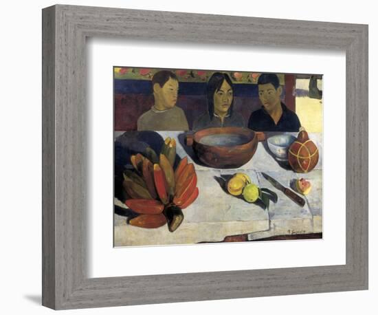 The Meal or the Bananas-Paul Gauguin-Framed Art Print