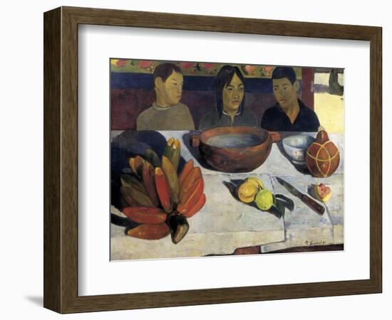 The Meal or the Bananas-Paul Gauguin-Framed Art Print