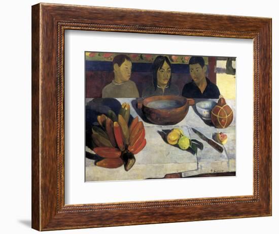 The Meal or the Bananas-Paul Gauguin-Framed Art Print