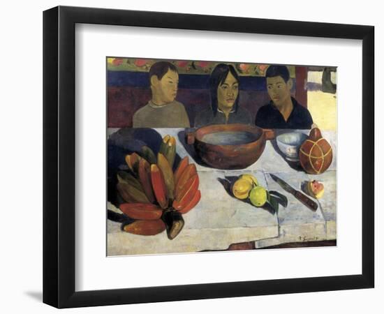 The Meal or the Bananas-Paul Gauguin-Framed Art Print