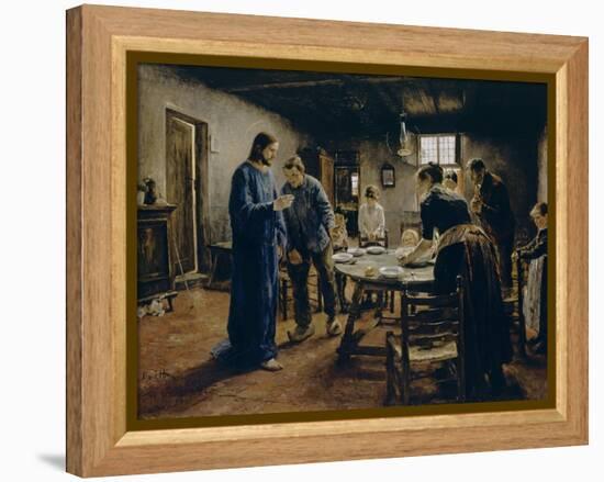 The Mealtime Prayer, 1885-Fritz von Uhde-Framed Premier Image Canvas