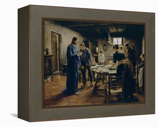 The Mealtime Prayer, 1885-Fritz von Uhde-Framed Premier Image Canvas