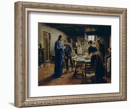 The Mealtime Prayer, 1885-Fritz von Uhde-Framed Giclee Print