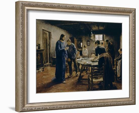 The Mealtime Prayer, 1885-Fritz von Uhde-Framed Giclee Print