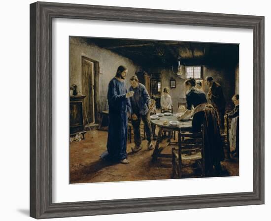 The Mealtime Prayer, 1885-Fritz von Uhde-Framed Giclee Print