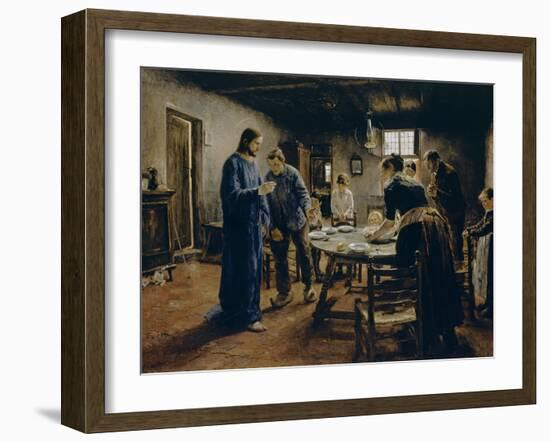 The Mealtime Prayer, 1885-Fritz von Uhde-Framed Giclee Print