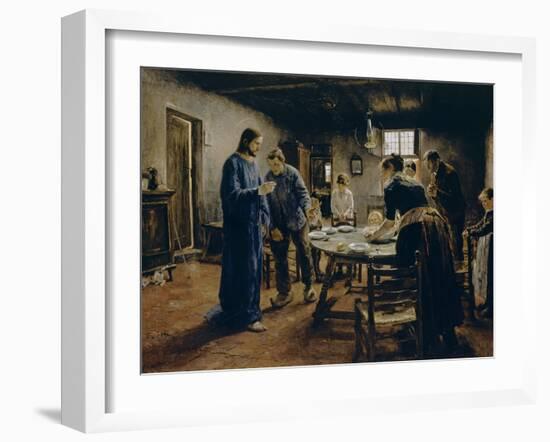 The Mealtime Prayer, 1885-Fritz von Uhde-Framed Giclee Print