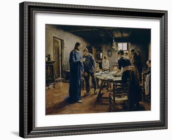 The Mealtime Prayer, 1885-Fritz von Uhde-Framed Giclee Print