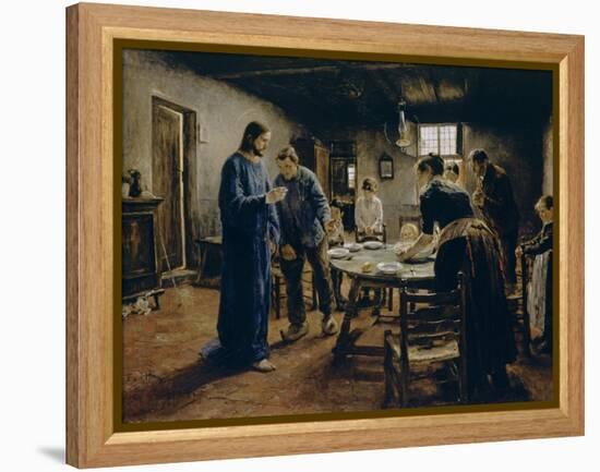 The Mealtime Prayer, 1885-Fritz von Uhde-Framed Premier Image Canvas