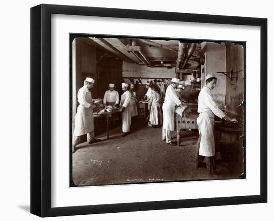 The Meat House at Hotel Delmonico, 1902-Byron Company-Framed Giclee Print