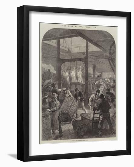 The Meat Market, Smithfield, Arrival of an Early Meat Train-null-Framed Giclee Print