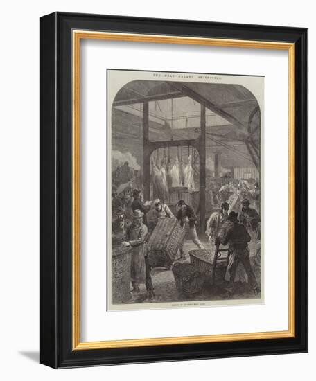 The Meat Market, Smithfield, Arrival of an Early Meat Train-null-Framed Premium Giclee Print